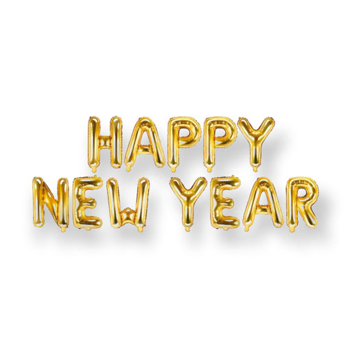 Picture of FOIL BALLOON HAPPY NEW YEAR 422 X 46CM - AIR FILLED ONLY